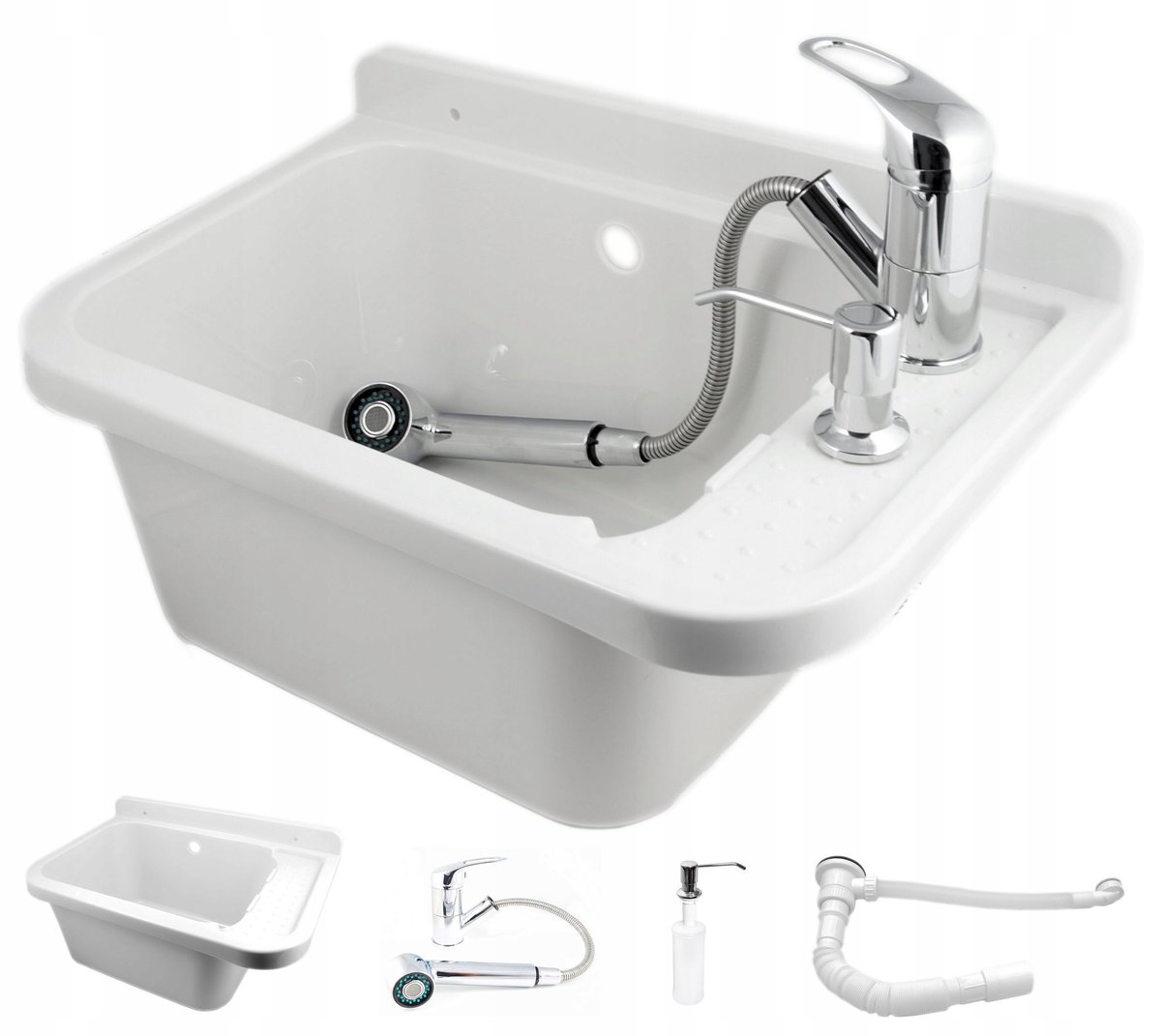 Zlew Gospodarczy Komora Pralnia+ Bateria Wyciągana