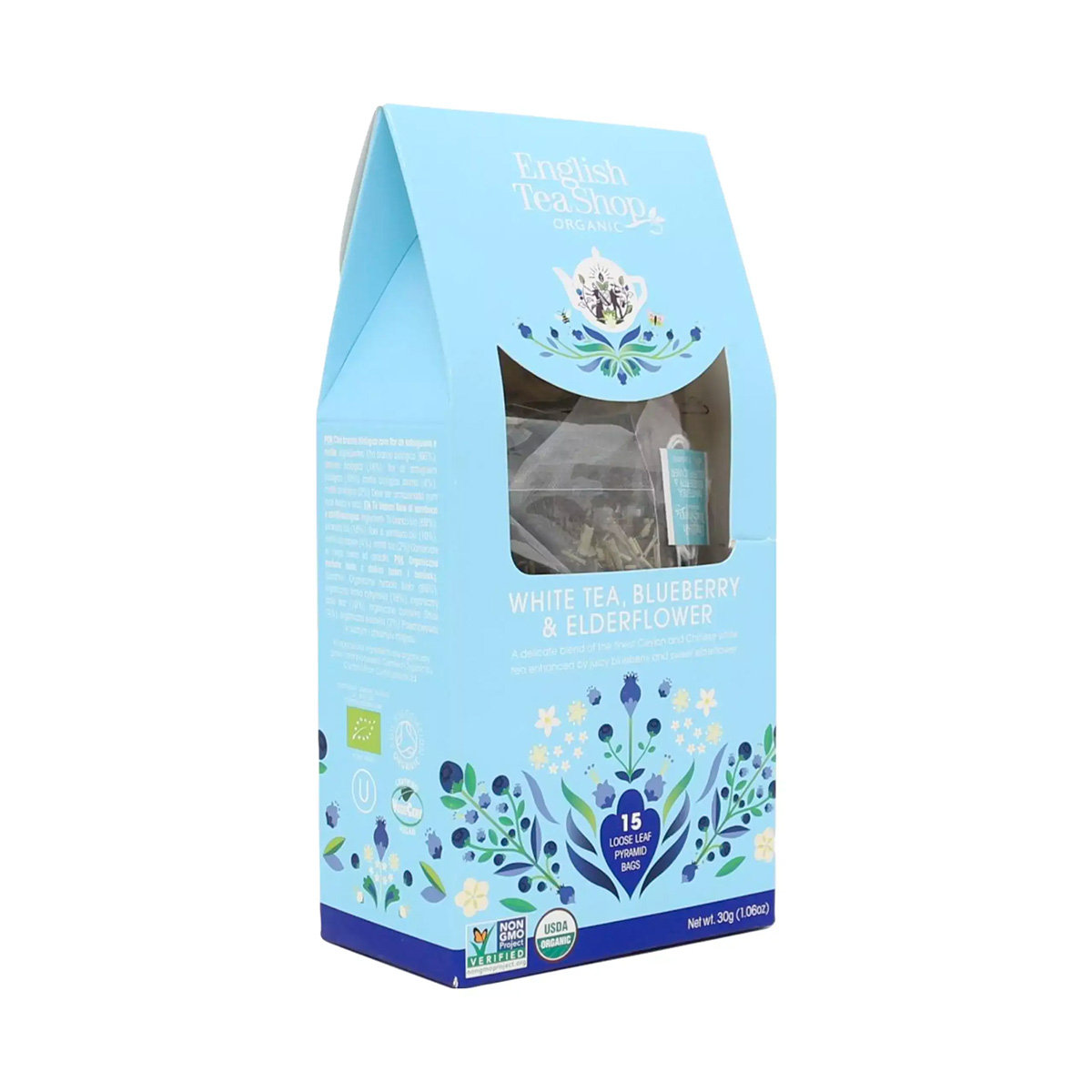 Herbata Biała Z Dzikim Bzem I Borówką Bio Piramidki (15 X 2 G) 30 G