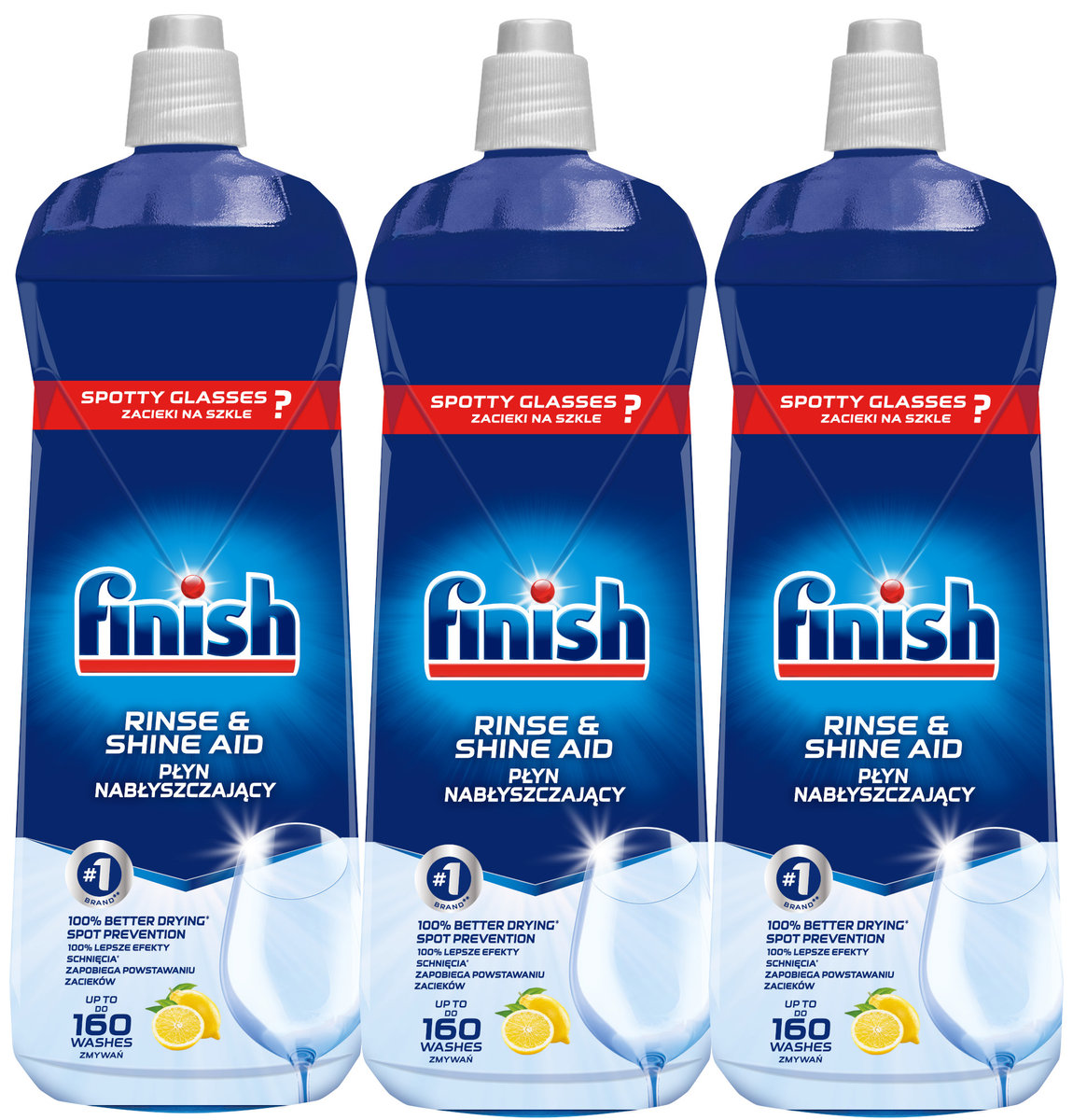 Finish Płyn Nabłyszczacz do Zmywarki Lemon 3x800ml