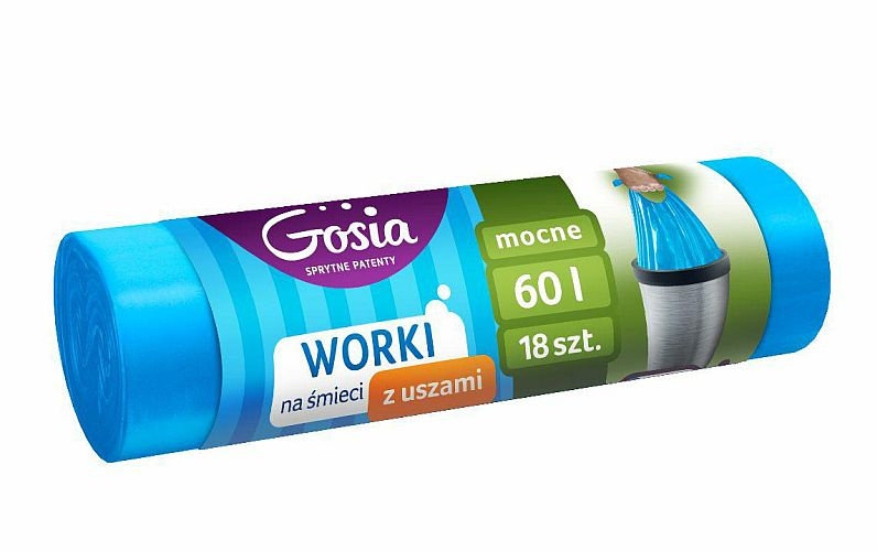 Gosia Worki na śmieci LHPE z uszami 60l 18szt