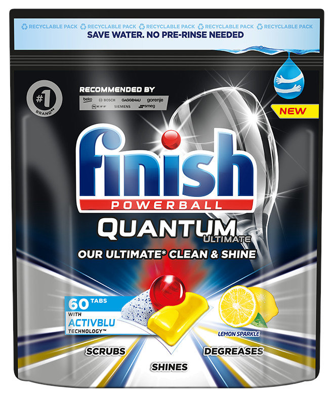 Finish Quantum Ultimate kapsułki do zmywarki Lemon Sparkle 60 szt