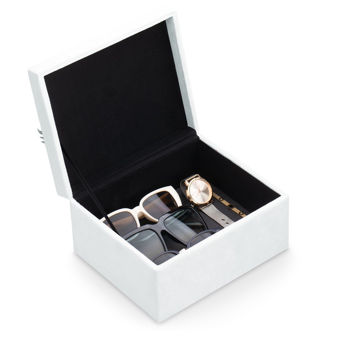 Ameliahome Pudełko Na Biżuterię Szkatułka Rzęsy Lashes 14X9 Białe14X9