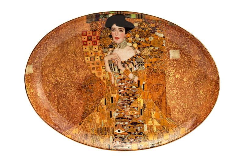 Marco Polo SJ Półmisek Porcelanowy Gustav Klimt Collection Adele Brązowy 25,5 Cm