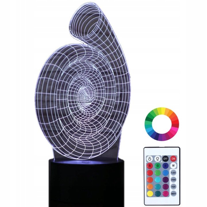 Lampka Nocna 3D Led Muszla Grawer Imię Prezent