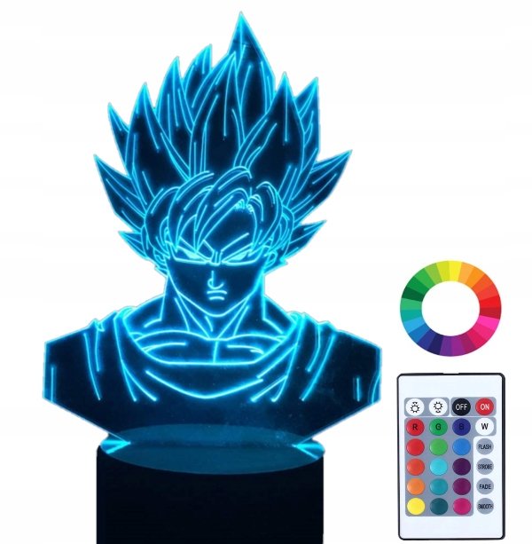 Lampka Nocna 3D Led Songo Dragon Ball Grawer Imię