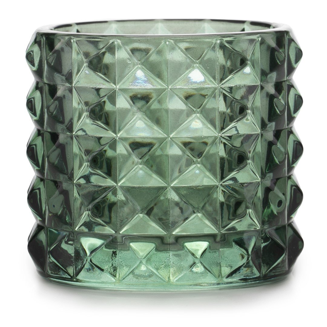 Świecznik MALAGA kolor butelkowa zieleń styl glamour ameliahome - CANDLEHOLDER/AH/MALAGA/BOTTLEGREEN/7X6,5