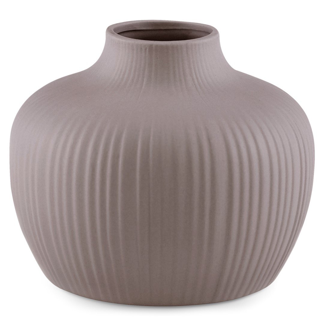 Wazon BALI kolor cappuccino styl boho do wewnątrz ameliahome - VASE/AH/BALI/CACAO/15,5X12