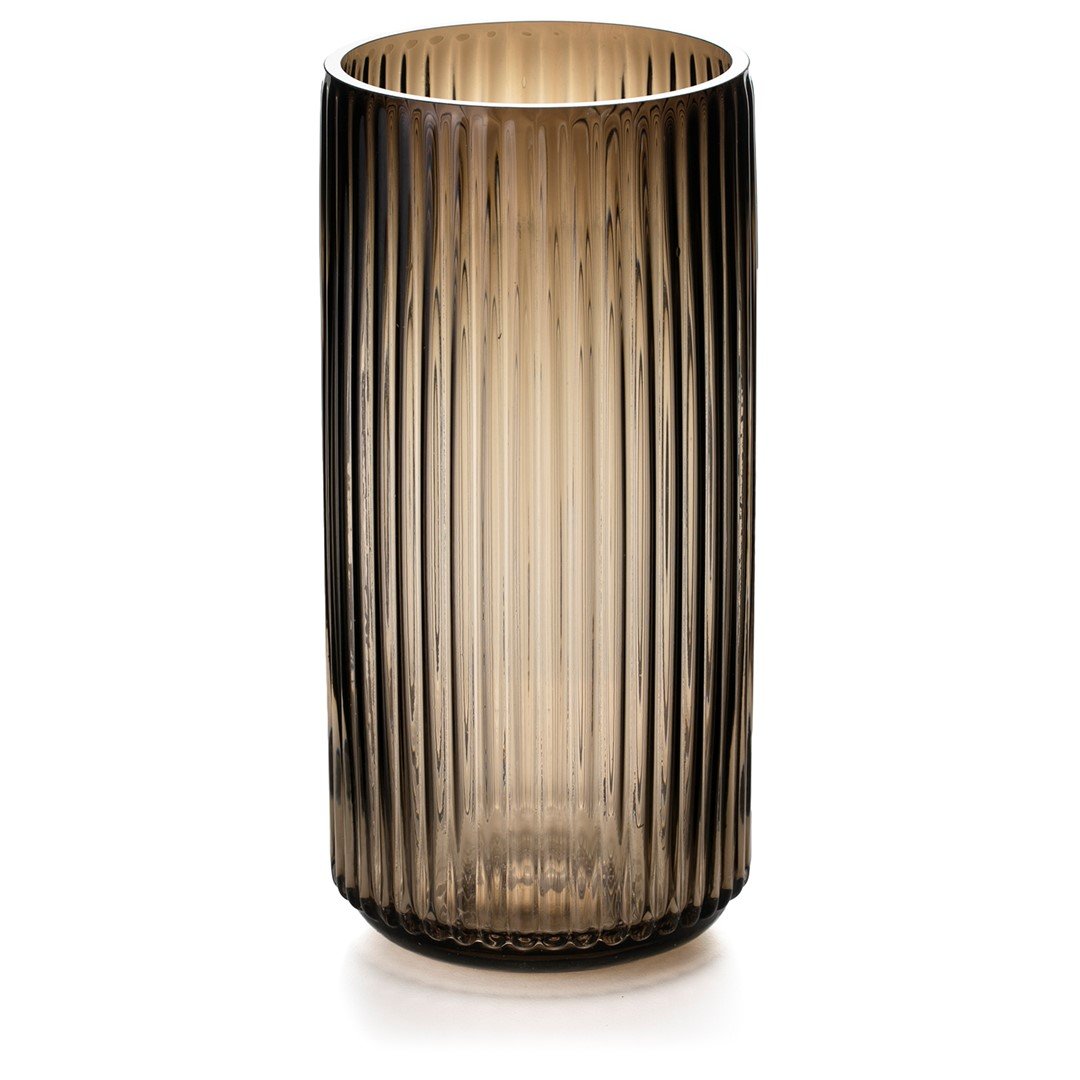 Wazon TRENO kolor brązowy ameliahome - VASE/AH/TRENO/BROWN/9,5X19,5