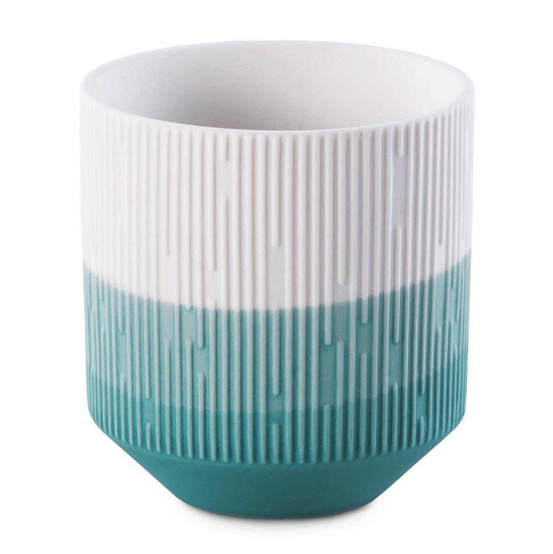 Donica FINO kolor morski styl nowoczesny do wewnątrz ameliahome - FLOWERPOT/AH/FINO/MARINE/9X9,8