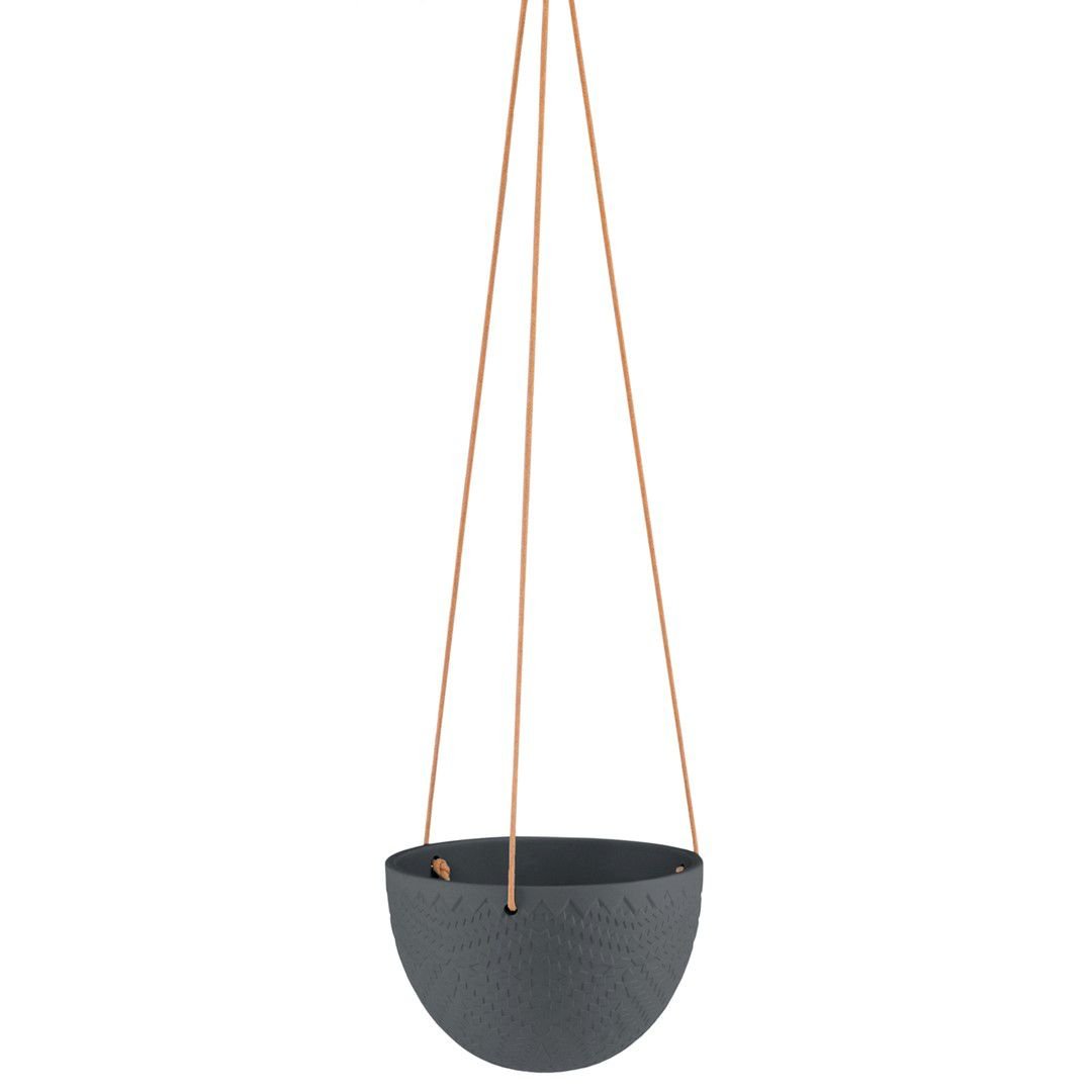 Donica LOKAI kolor czarny styl boho do wewnątrz ameliahome - FLOWERPOT/AH/LOKAI/BLACK/15,4X10