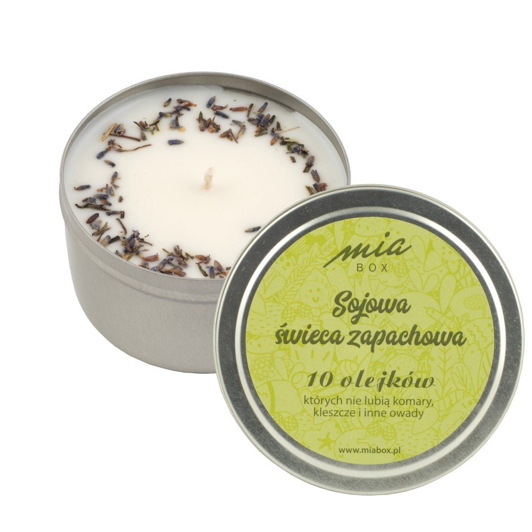 MIA BOX, Świeca sojowa, puszka metalowa 10 oil 190g
