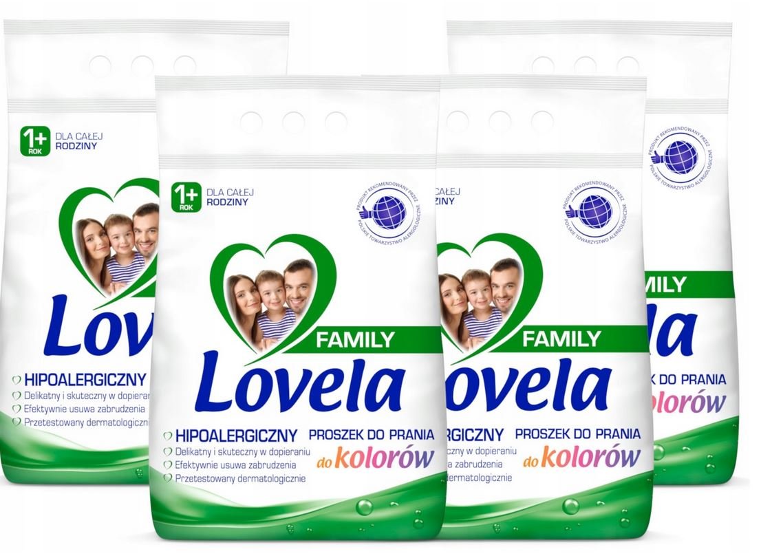 Lovela Family Proszek do Prania Kolorów 4 x 2,1kg