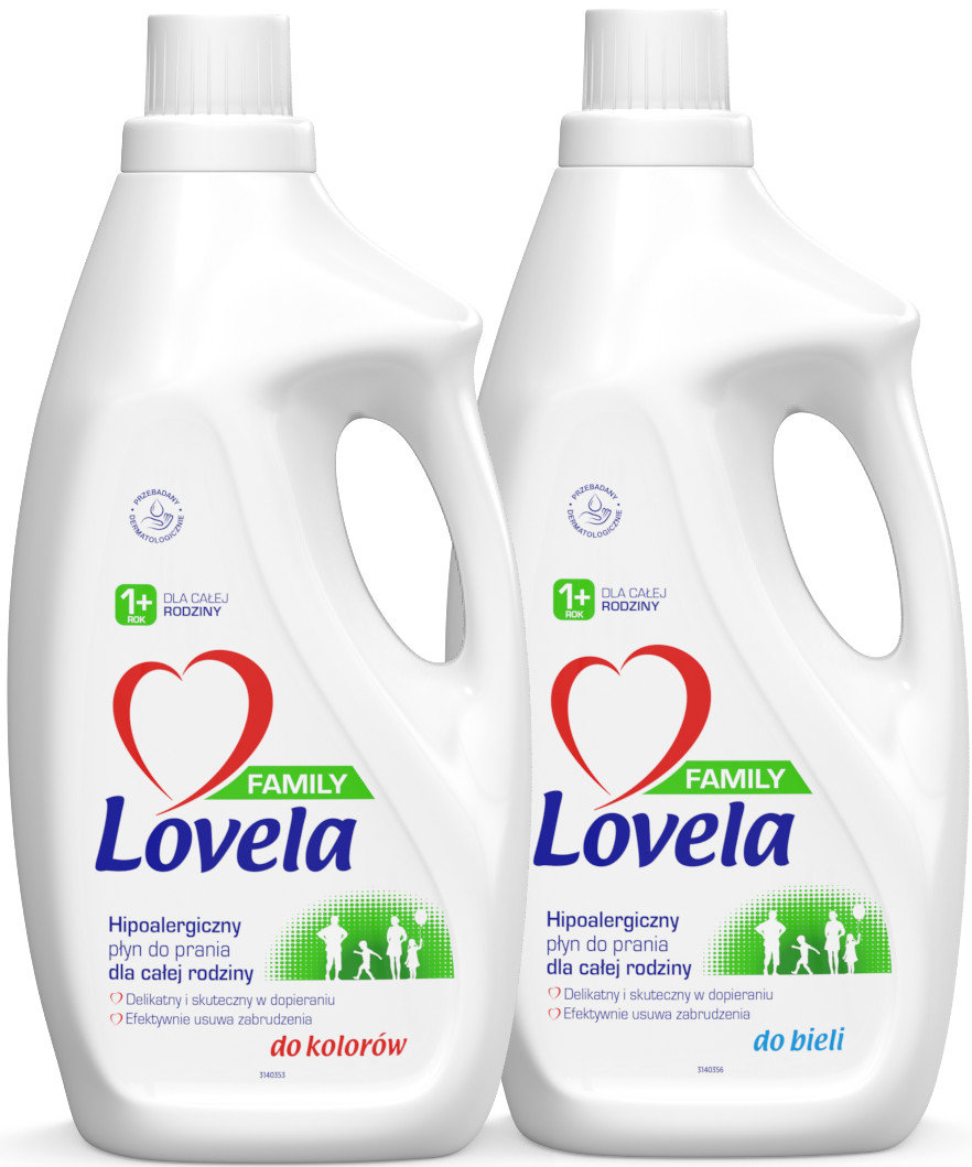 Lovela Family, Zestaw Płyn Do Prania Kolor Biel 3,7L 56 Prań