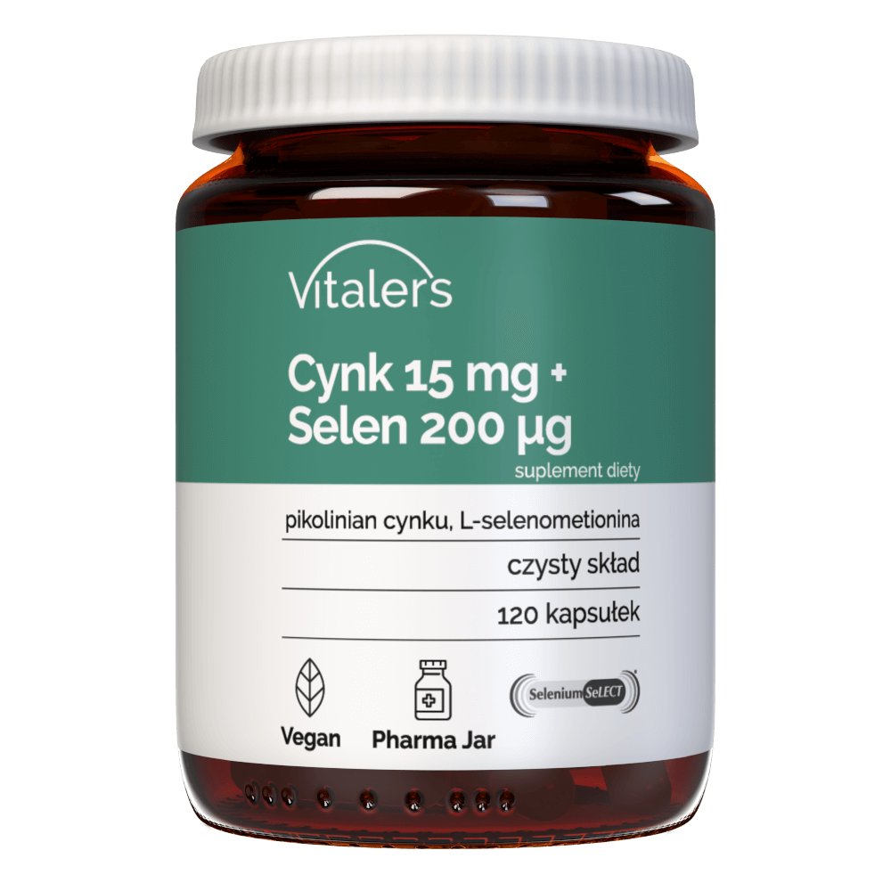 Vitaler's Cynk 15 mg + Selen 200 μg - 120 kapsułek