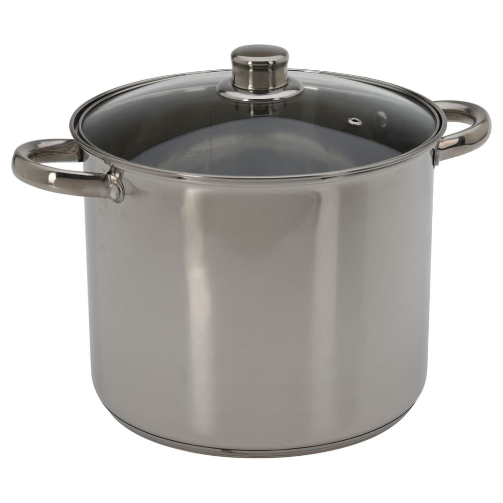 Excellent Houseware Garnek Z Pokrywką, 9 L, Stal Nierdzewna