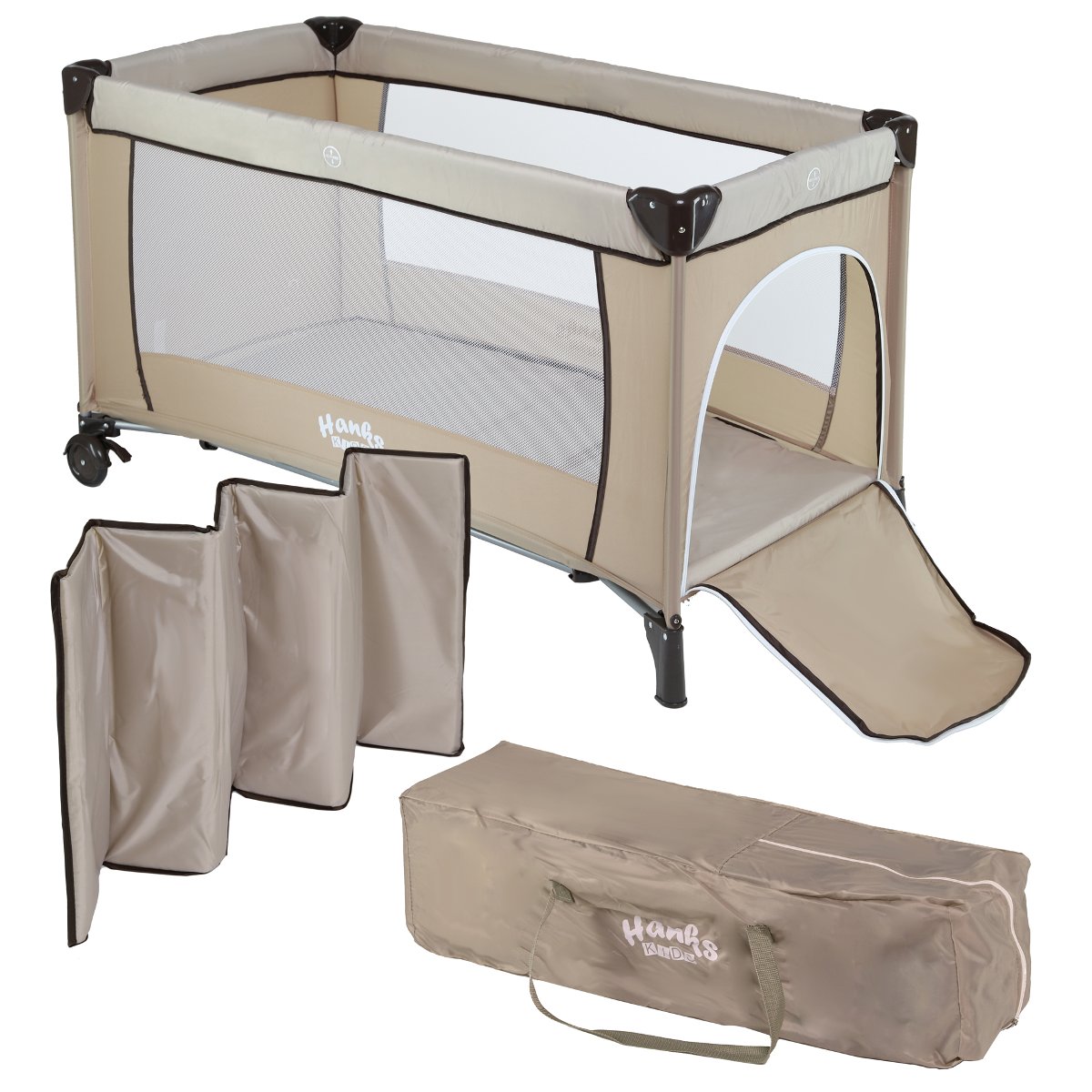 ŁÓŻECZKO TURYSTYCZNE SIMPLE BEIGE HANKSKIDS