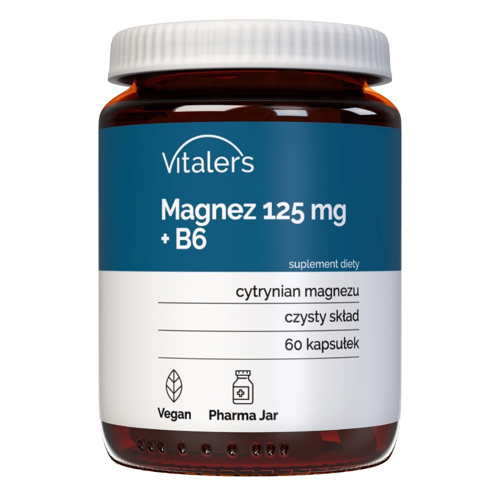 Vitaler's, Magnez 125 mg + Witamina B6, 60 kaps.