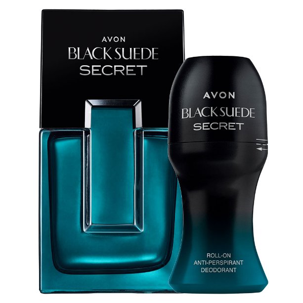 Avon, Black Suede Secret, zestaw kosmetyków, 2 szt.