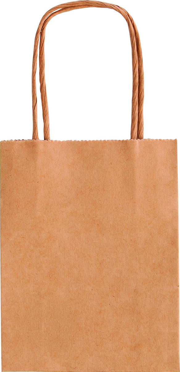 Torebka na prezenty KRAFT papierowa 12x5,5x15cm gr 125g/m2 brązowa