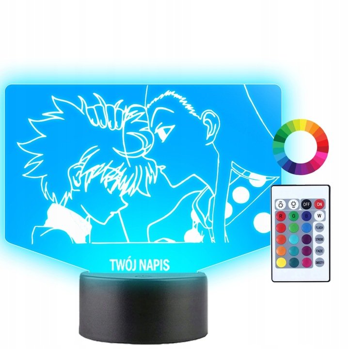 Lampka Nocna 3D Led Anime Hunter X IMIĘ Grawer