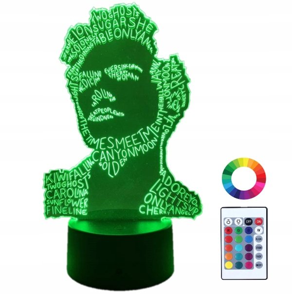 Lampka Nocna LED 3D Harry Styles Grawer Prezent