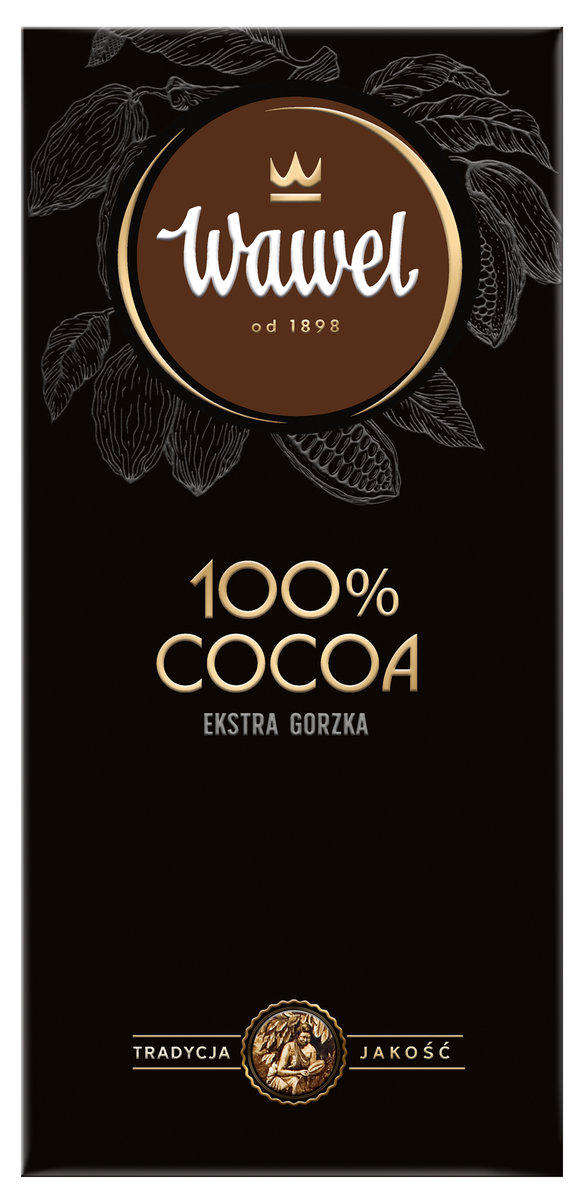 Wawel, czekolada gorzka premium 100% kakao, 100 g