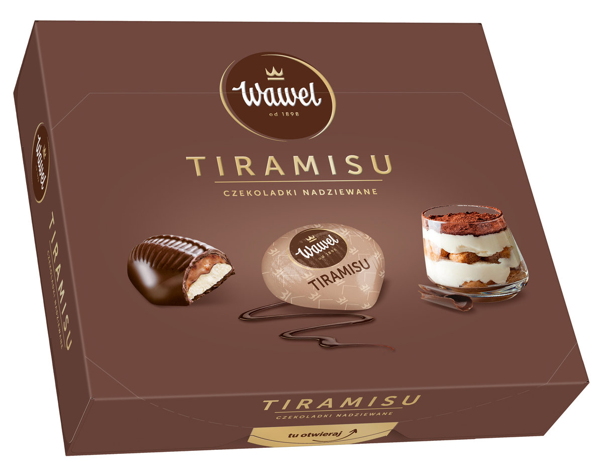 Wawel, czekoladki nadziewane Tiramisu, 330 g