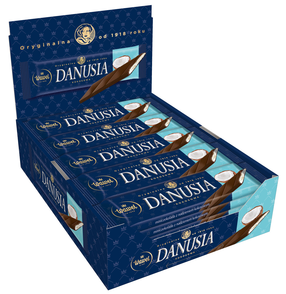 Display MINIczekolada Baton Danusia Kokosowa Wawel 38g x 35 sztuk