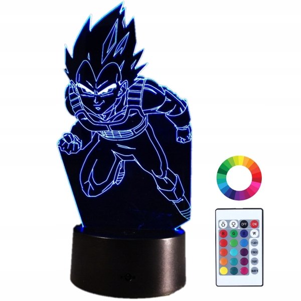 Lampka Nocna LED 3D Vegeta SSJ Dragon Ball Z