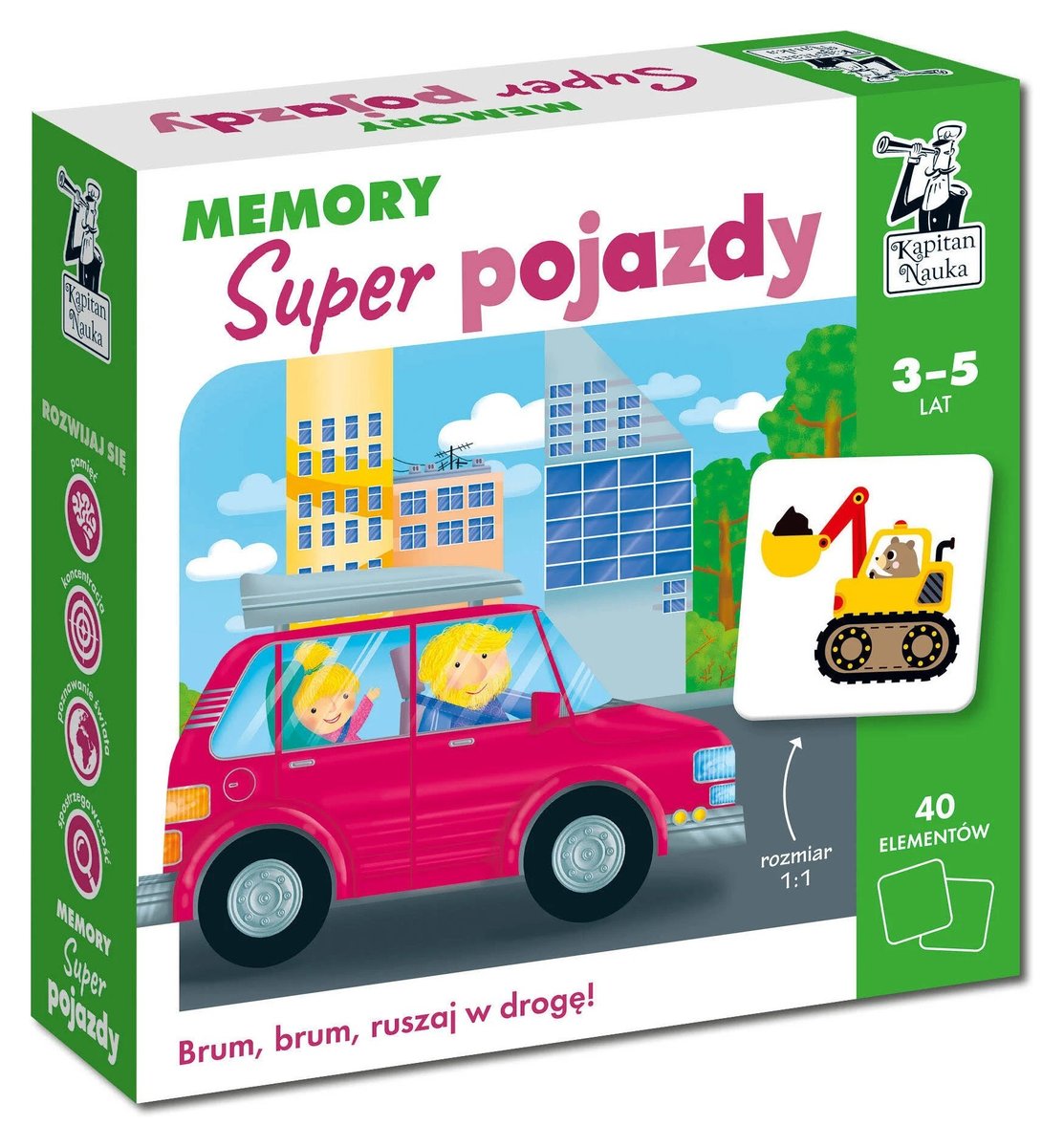 Memory Super pojazdy. Kapitan Nauka