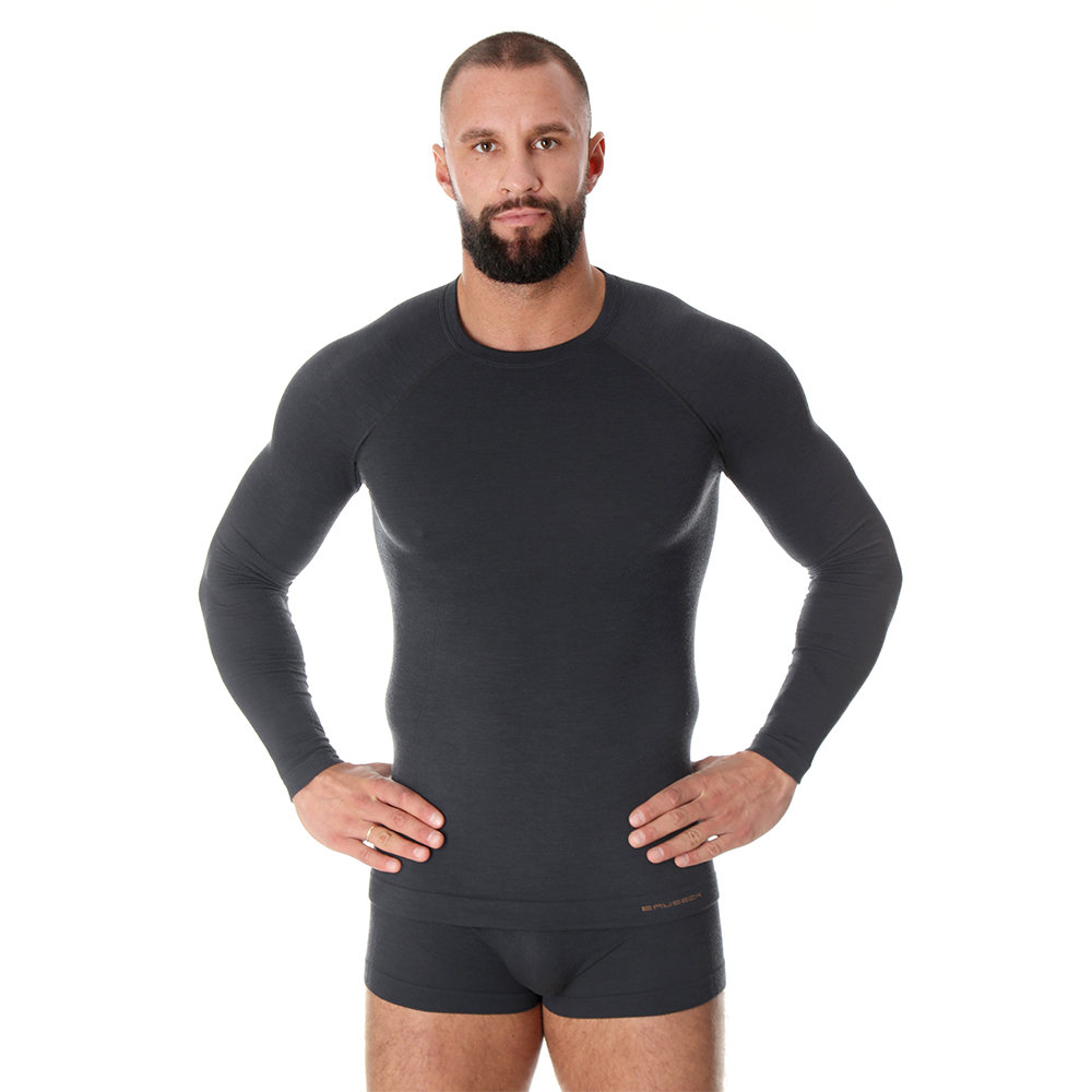 Koszulka Termoaktywna Brubeck Active Wool Ls12820 Graphite Xxl