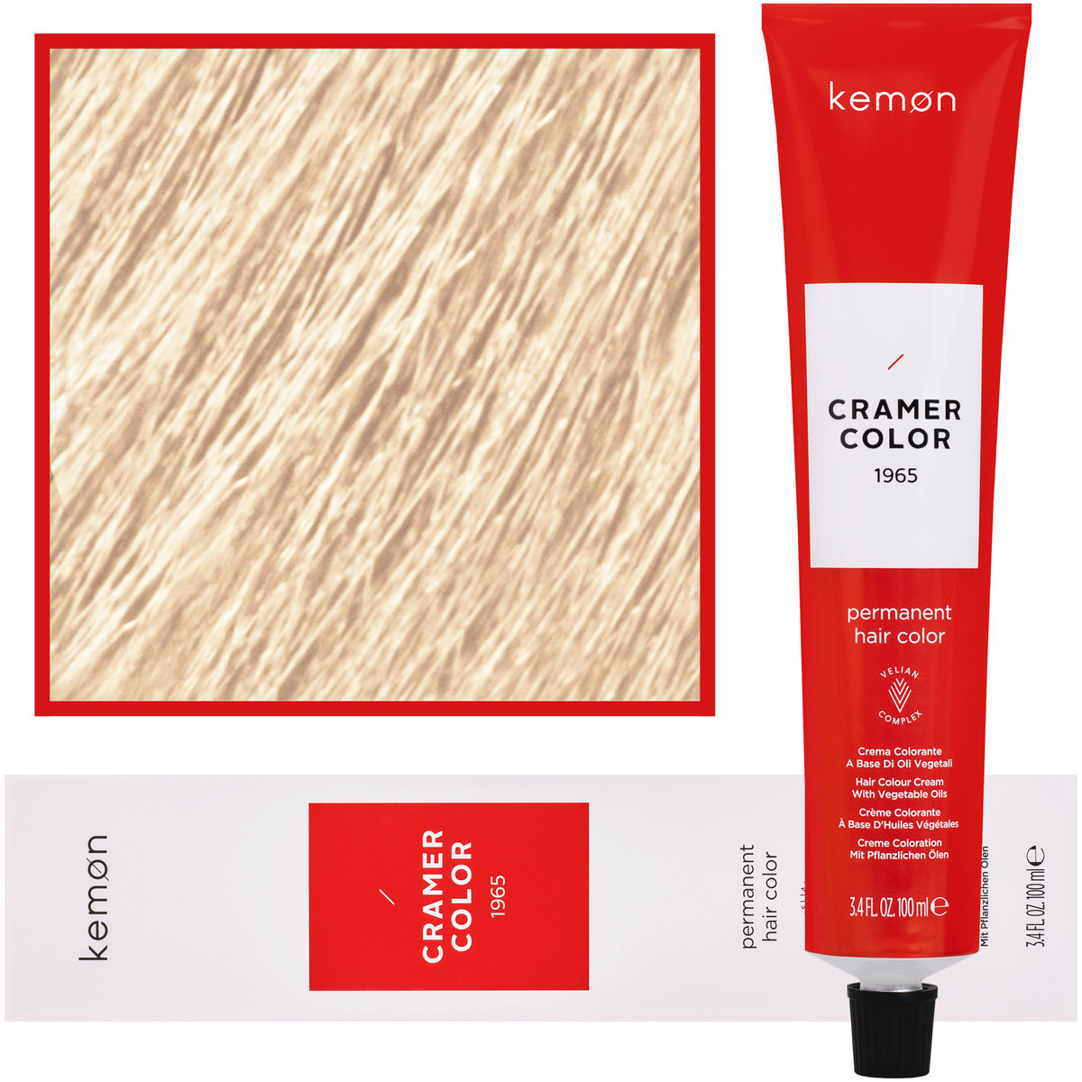 Kemon, Cramer Color, Kremowa farba do włosów z olejkami roślinnymi 1000 Naturalny Ultra-Rozjaśniacz, 100 ml