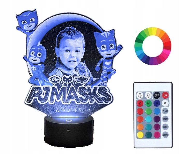 Lampka Nocna Led Pidżamersi Pjmask Twoje Zdjęcie