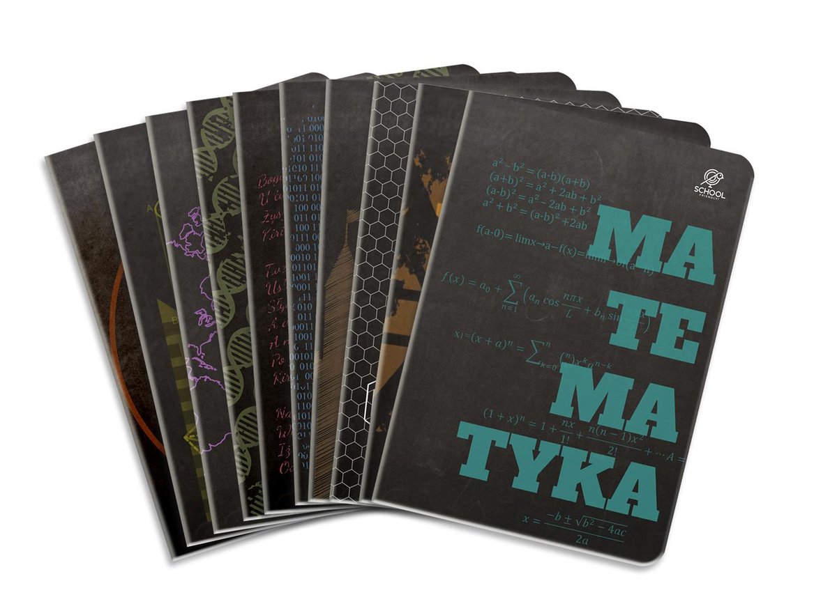 Zeszyt A5 64K tematyczny Black pack pakiet 10 sztuk - Elanders