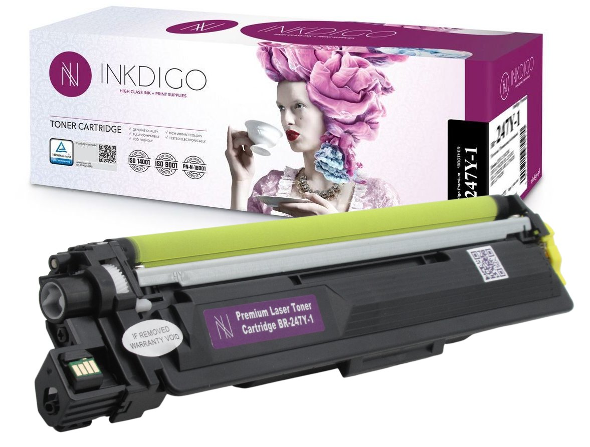 INKDIGO TN-247Y zgodny Toner do Brother DCP-L3510 MFC-L3770 HL-L3210 Yellow