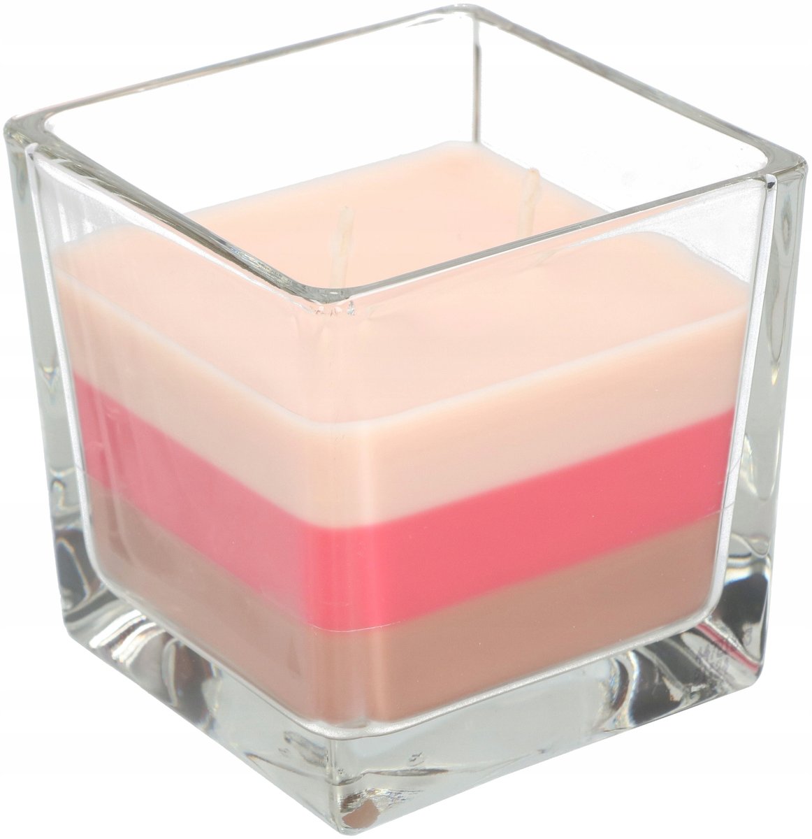 ŚWIECA ŚWIECZKA 32H TRÓJKOLOROWA ZAPACHOWA SZKLANA