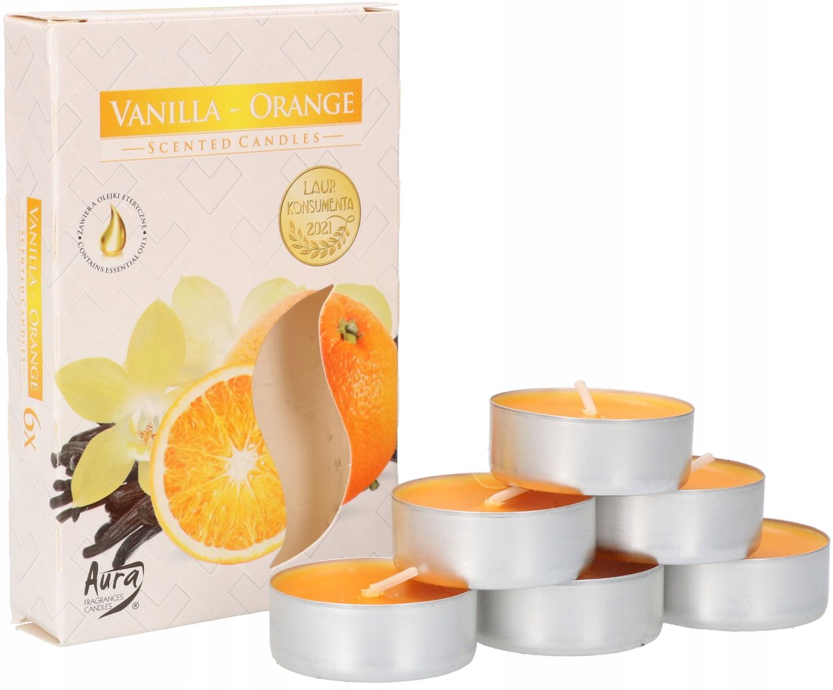 6X TEALIGHT PODGRZEWACZE ŚWIECZKI ZAPACHOWE WKŁAD