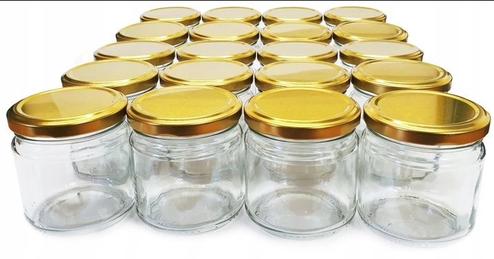 Słoik szklany słoiki 200ml 20szt złota zakrętka Z54