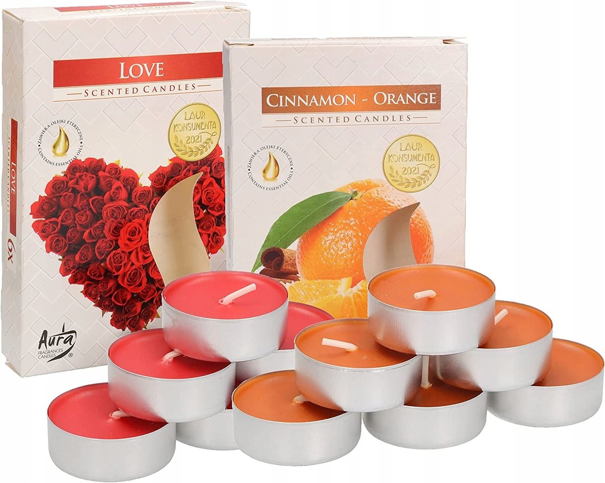 12X TEALIGHT PODGRZEWACZE ŚWIECZKI ZAPACHOWE WKŁAD