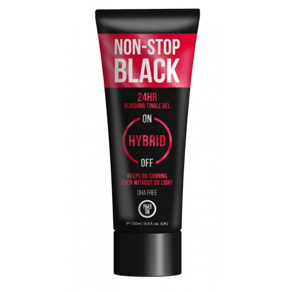 Power Tan, Non-Stop Black Hybrid, Przyśpieszacz do opalania Tingle Gelee, 250 ml