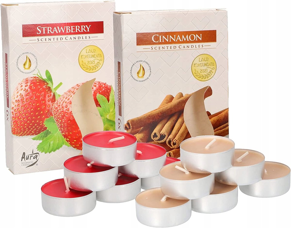 12X TEALIGHT PODGRZEWACZE ŚWIECZKI ZAPACHOWE WKŁAD