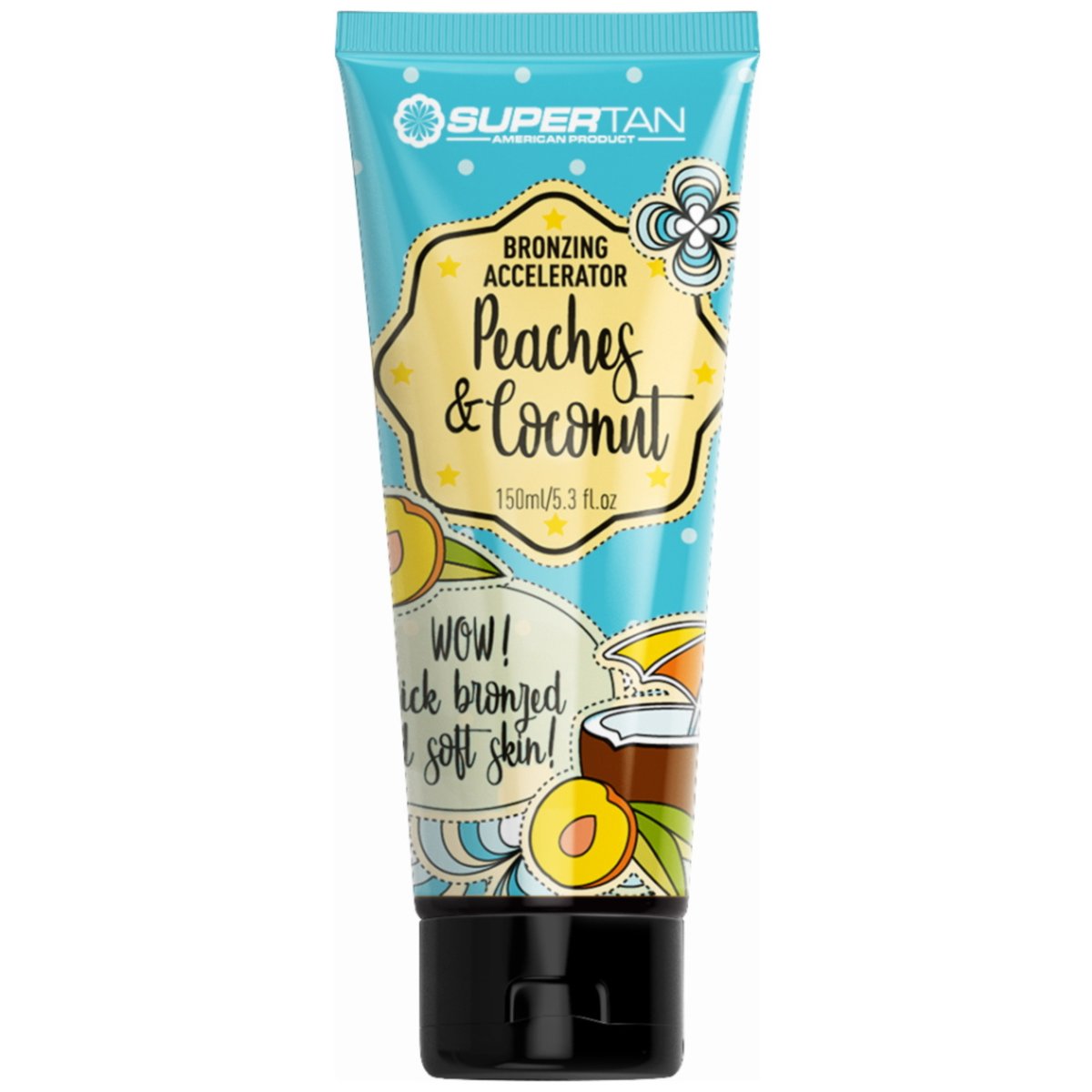 SuperTan, Peaches Coconut Cream, Bronzer do ciała z aloesem