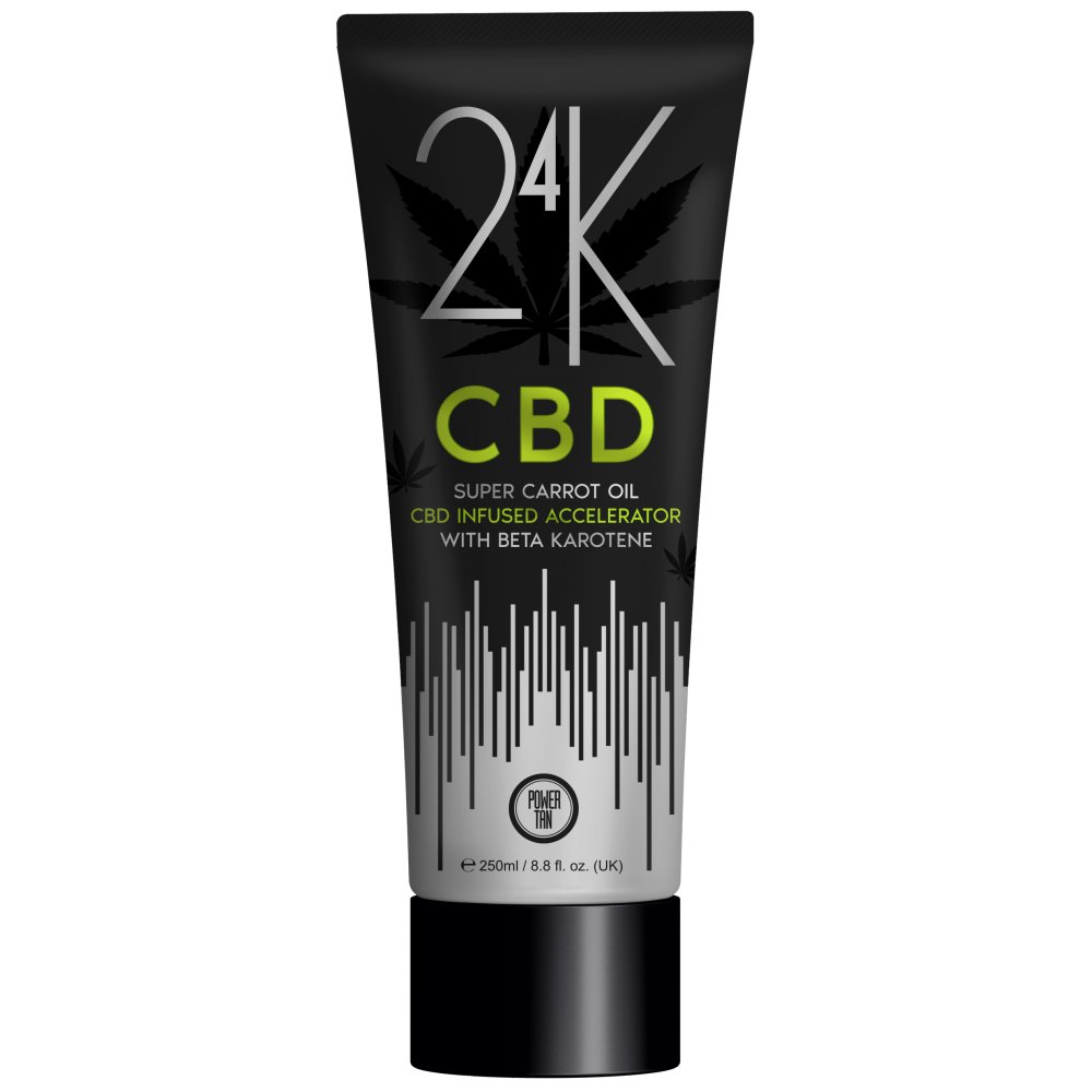Power Tan, 24k CBD Super Carrot Oil, Accelerator do opalania 250 ml