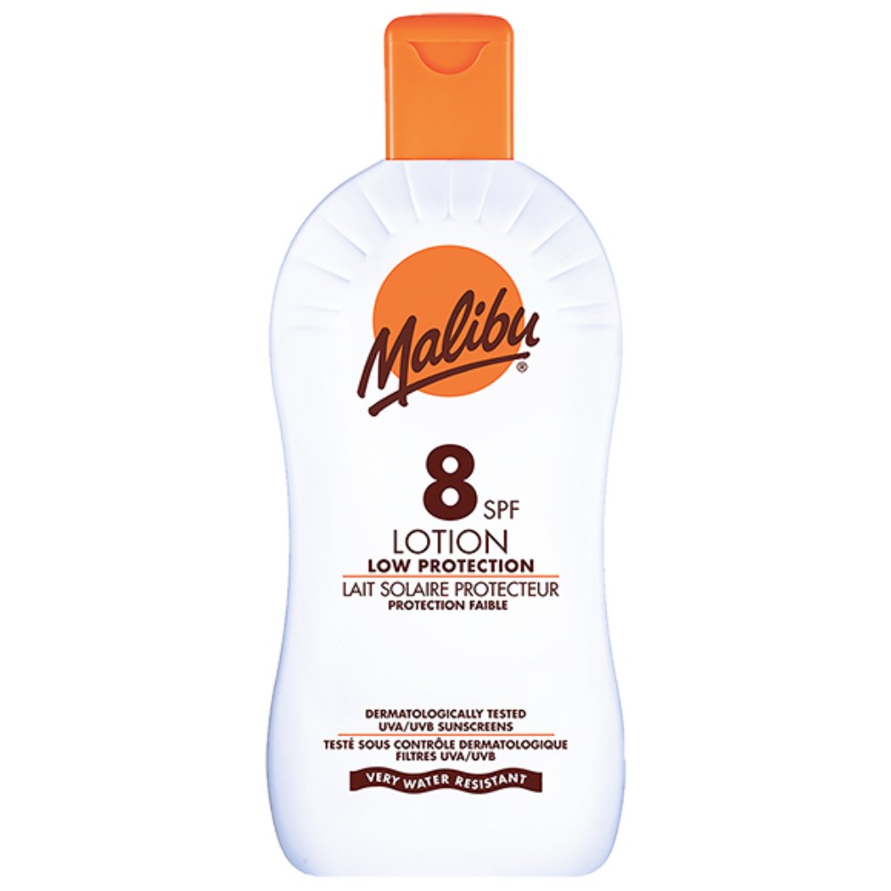 Malibu, Protective Lotion, Wodoodporny balsam do ciała SPF8, 100 ml