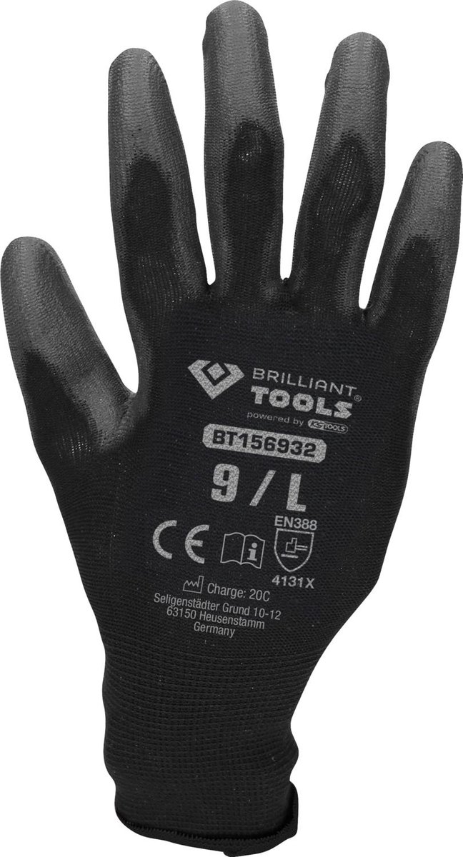 Brilliant Tools Mikro-cienkie r?kawice dziane, rozmiar 9 / L