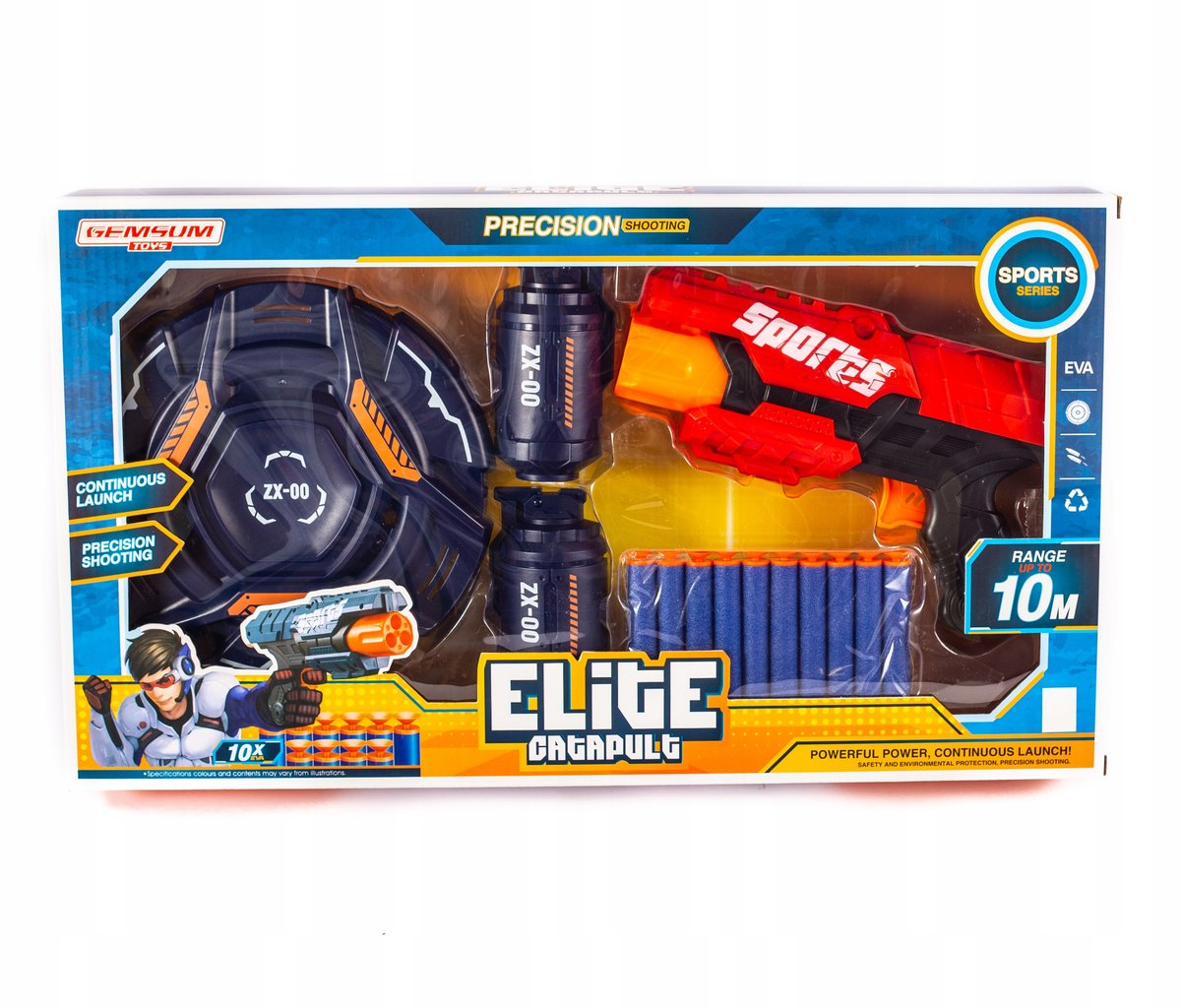 Pistolet Na Strzałki Piankowe Puszki 10 Strzałek