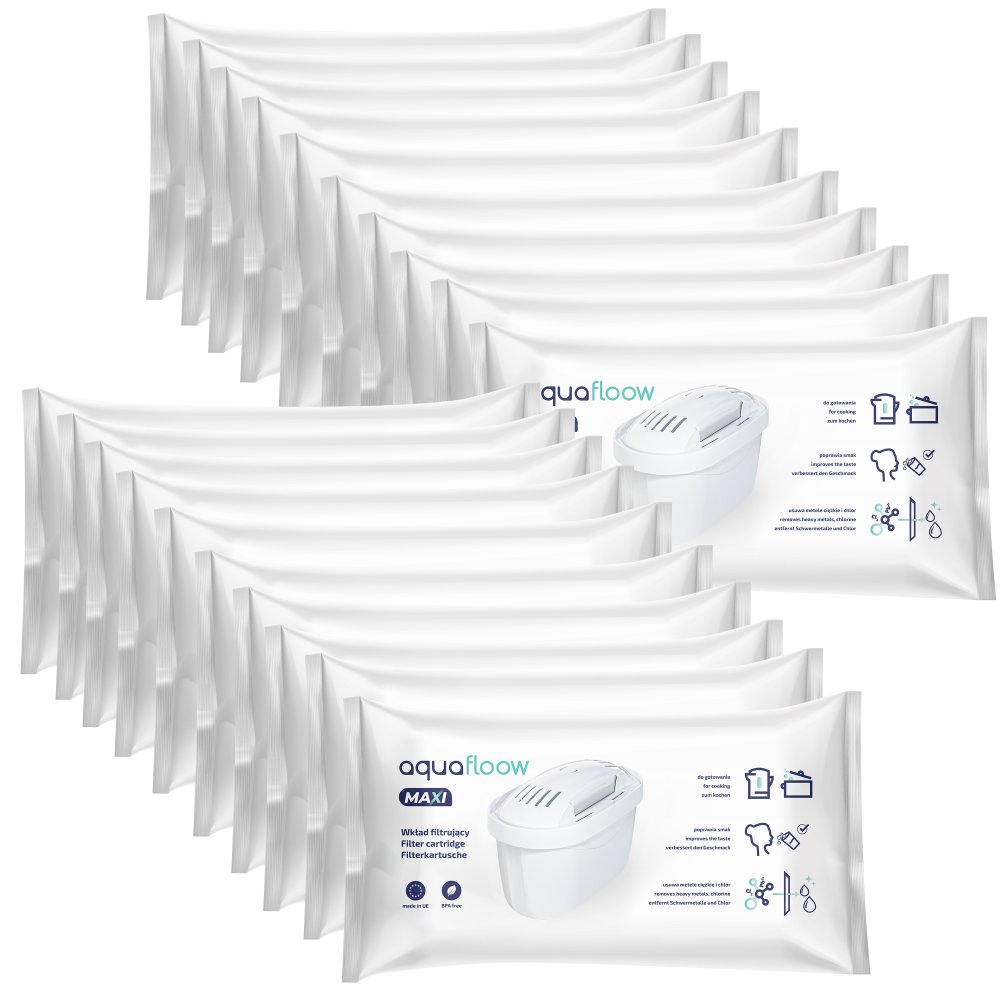 20X Filtr Aquafloow Maxi Do Dzbanków Brita, Dafi, Aquaphor, Wessper - Zamiennik Brita Maxtra Plus +