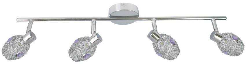 Candellux LAMPA SUFITOWA 94-56217 GOLDEN LISTWA 4X40W G9 CHROM FIOLETOWY 94-56217