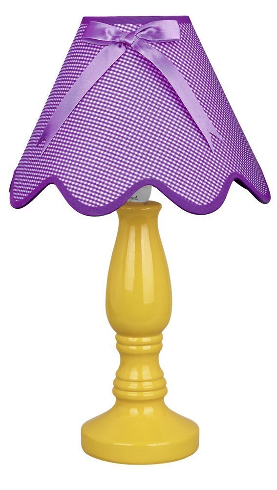 Candellux Lampka stołowa nocna ceramiczna żółto-fioletowa 60W E27 Lola 41-84378 41-84378