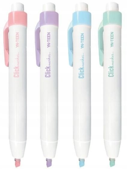 Zakreślacz atom CLICK PASTEL YNT